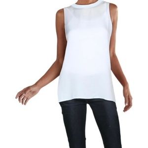 Vince silk sleeveless blouse in blue